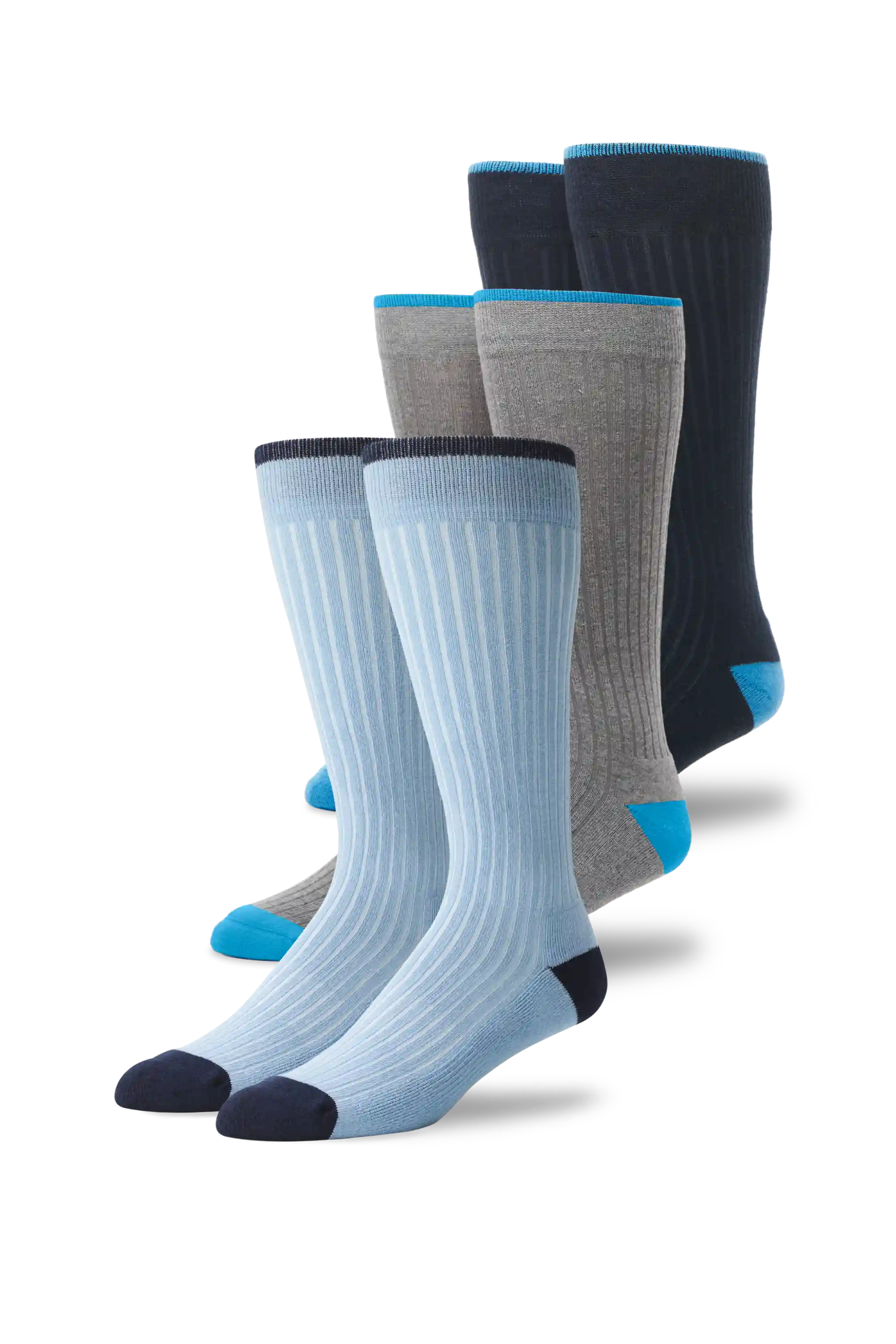 3-Pack Everyday Extended Crew Socks
