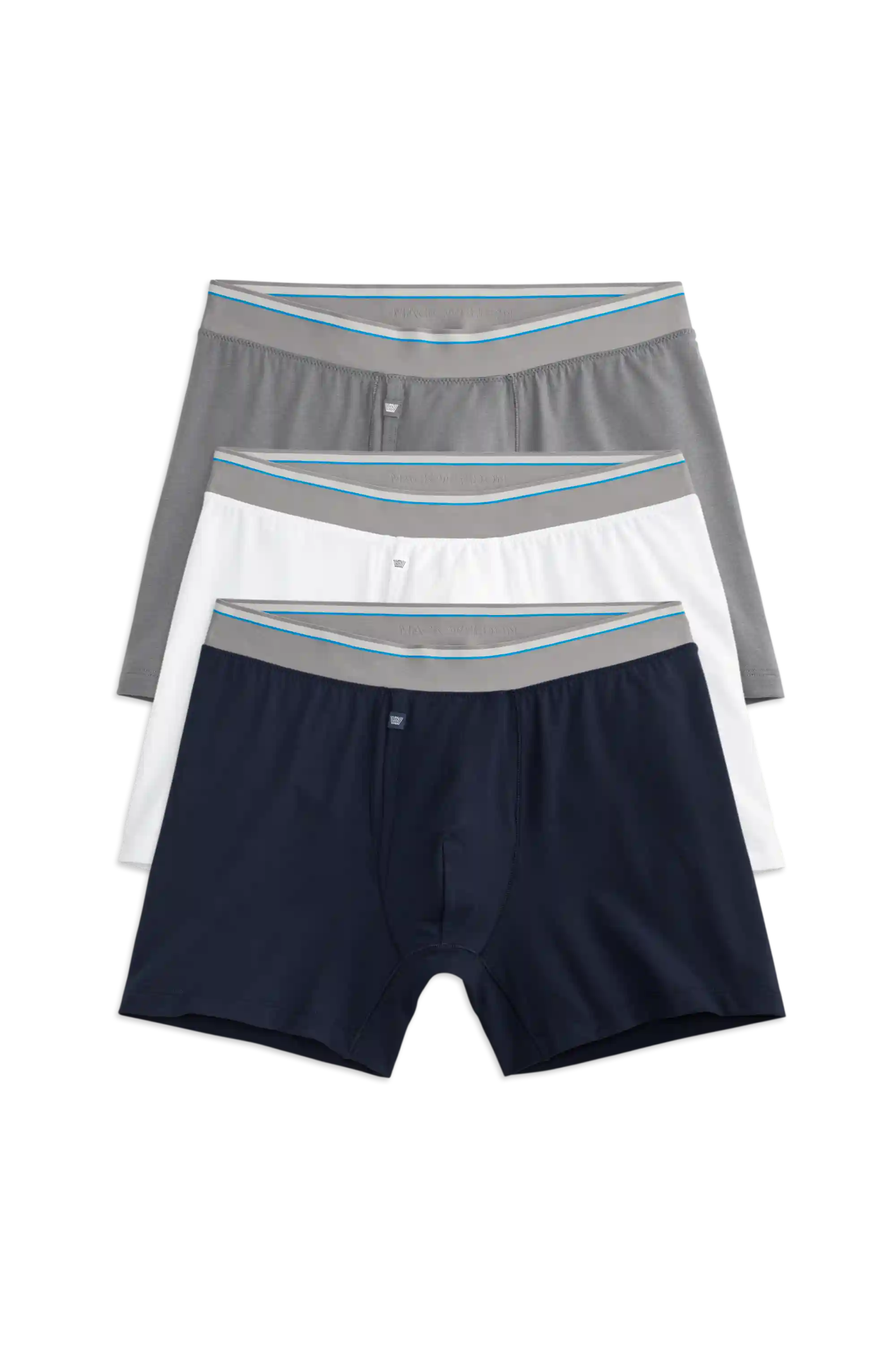 3-Pack AIRKNITˣ Cotton Boxer Briefs - With Fly