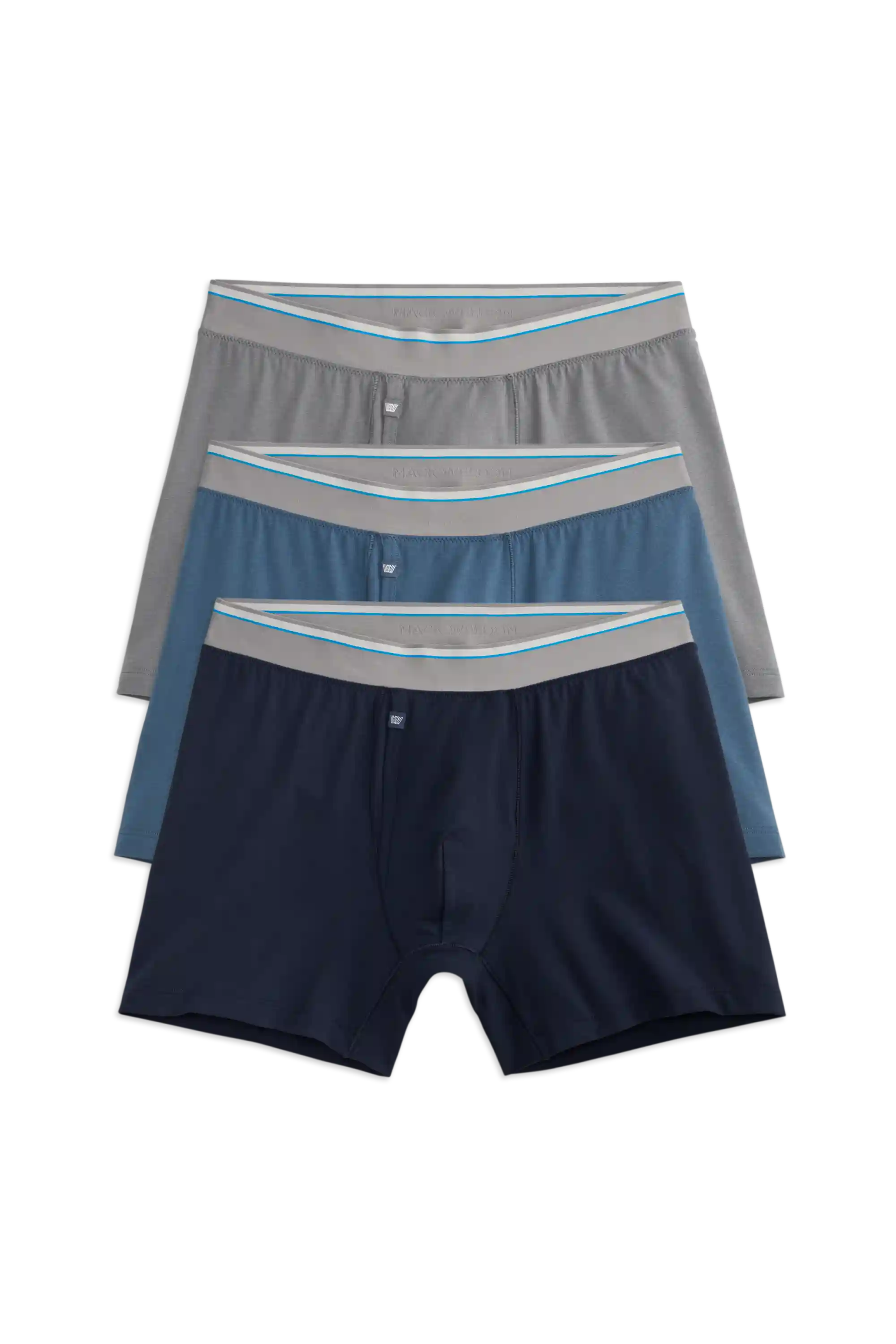 3-Pack AIRKNITˣ Cotton Boxer Briefs - With Fly