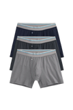 3-Pack AIRKNITˣ Cotton Boxer Briefs - With Fly