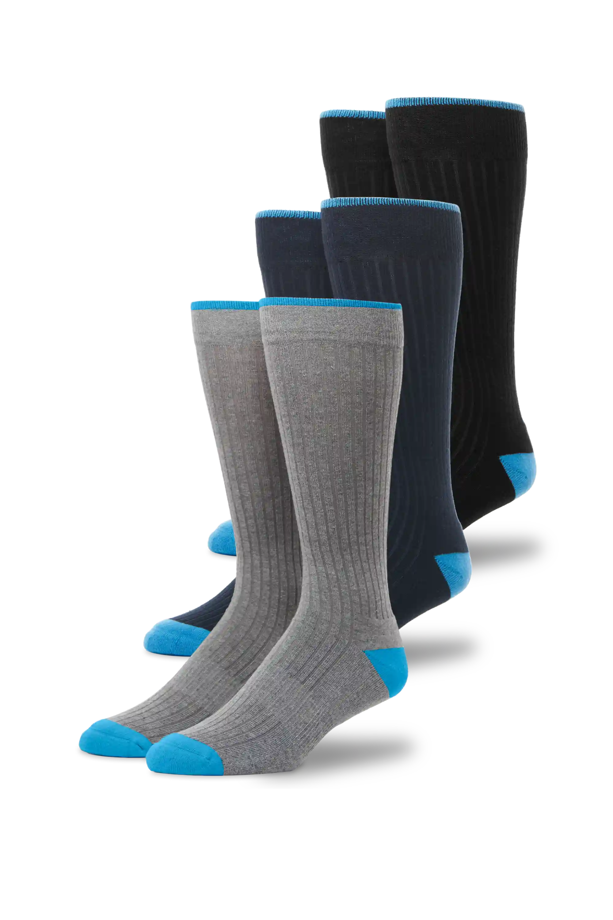 3-Pack Everyday Extended Crew Socks