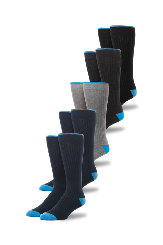 5-Pack Everyday Extended Crew Socks