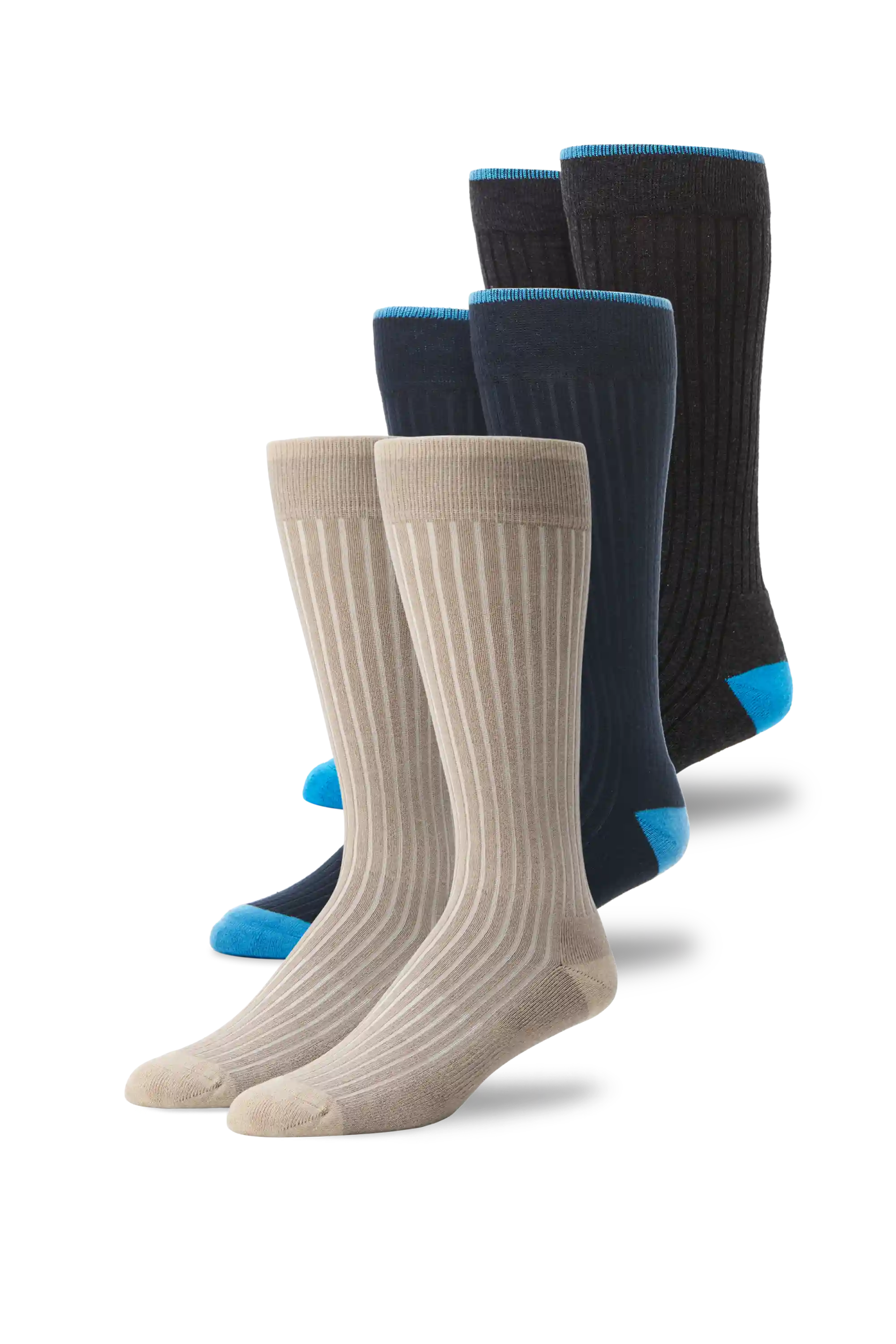 3-Pack Everyday Extended Crew Socks