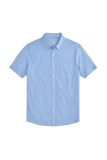 SILVER Pique Short Sleeve Button Up