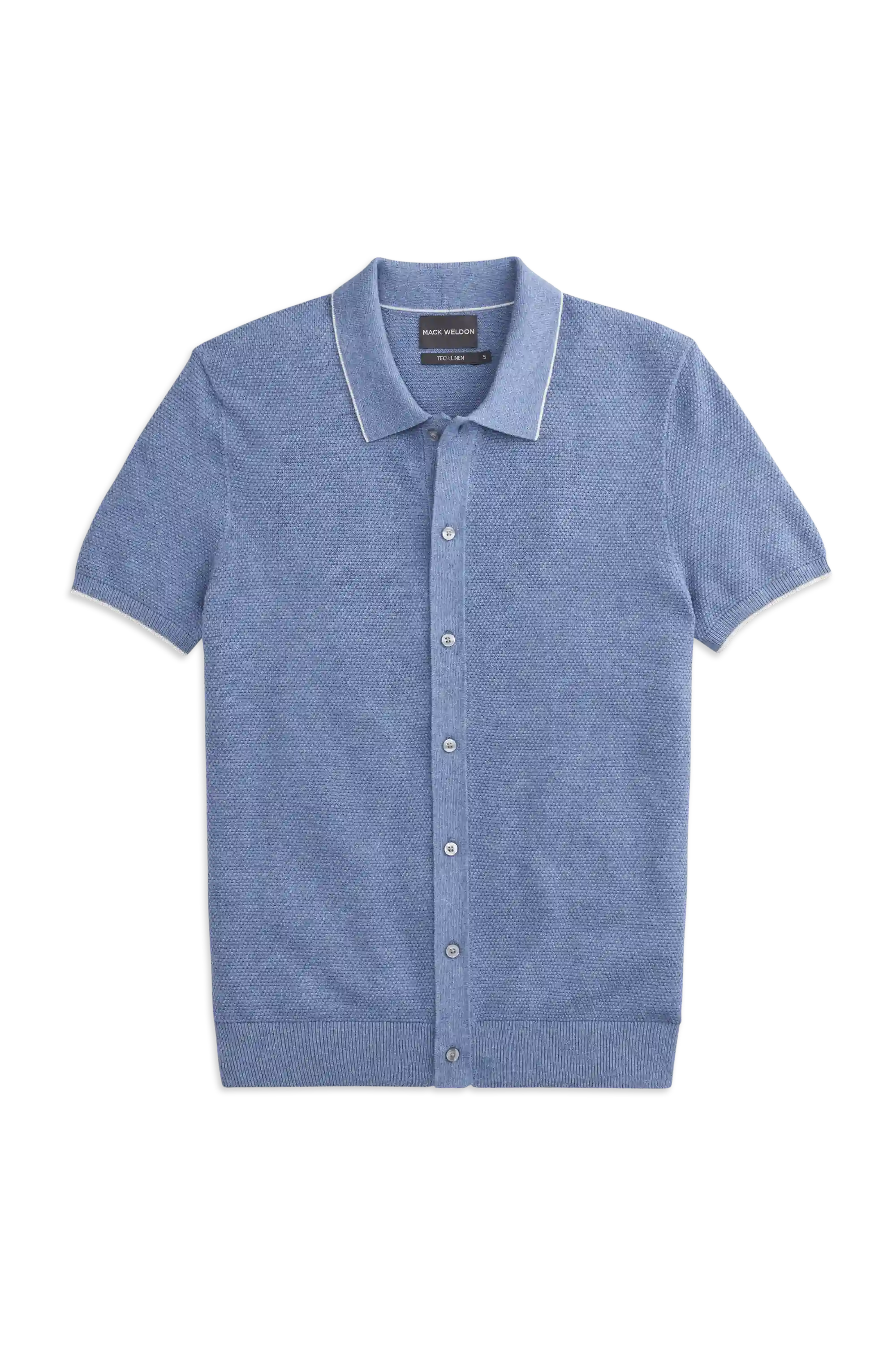 Tech Linen Button Up Sweater Polo