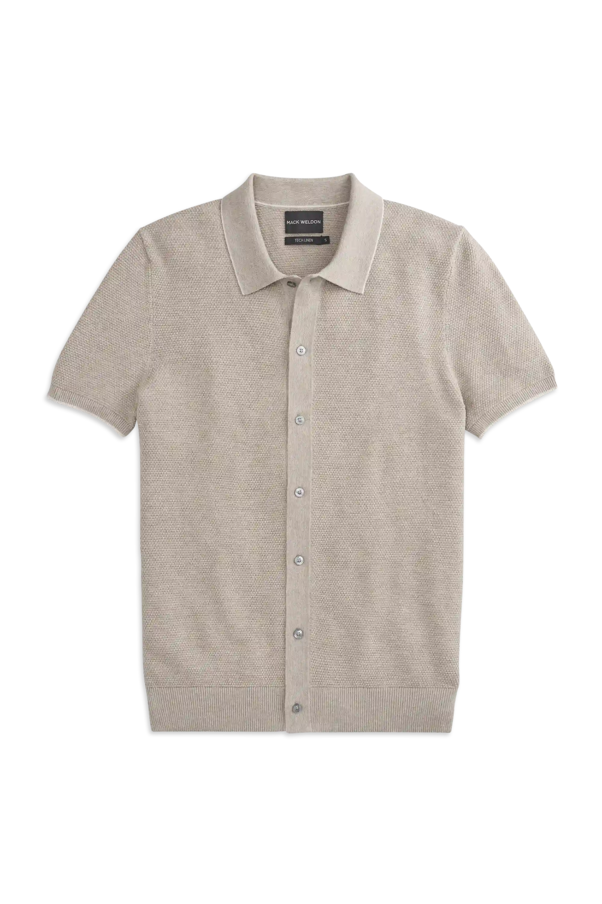 Tech Linen Button Up Sweater Polo