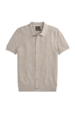 Tech Linen Button Up Sweater Polo