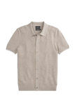 Tech Linen Button Up Sweater Polo