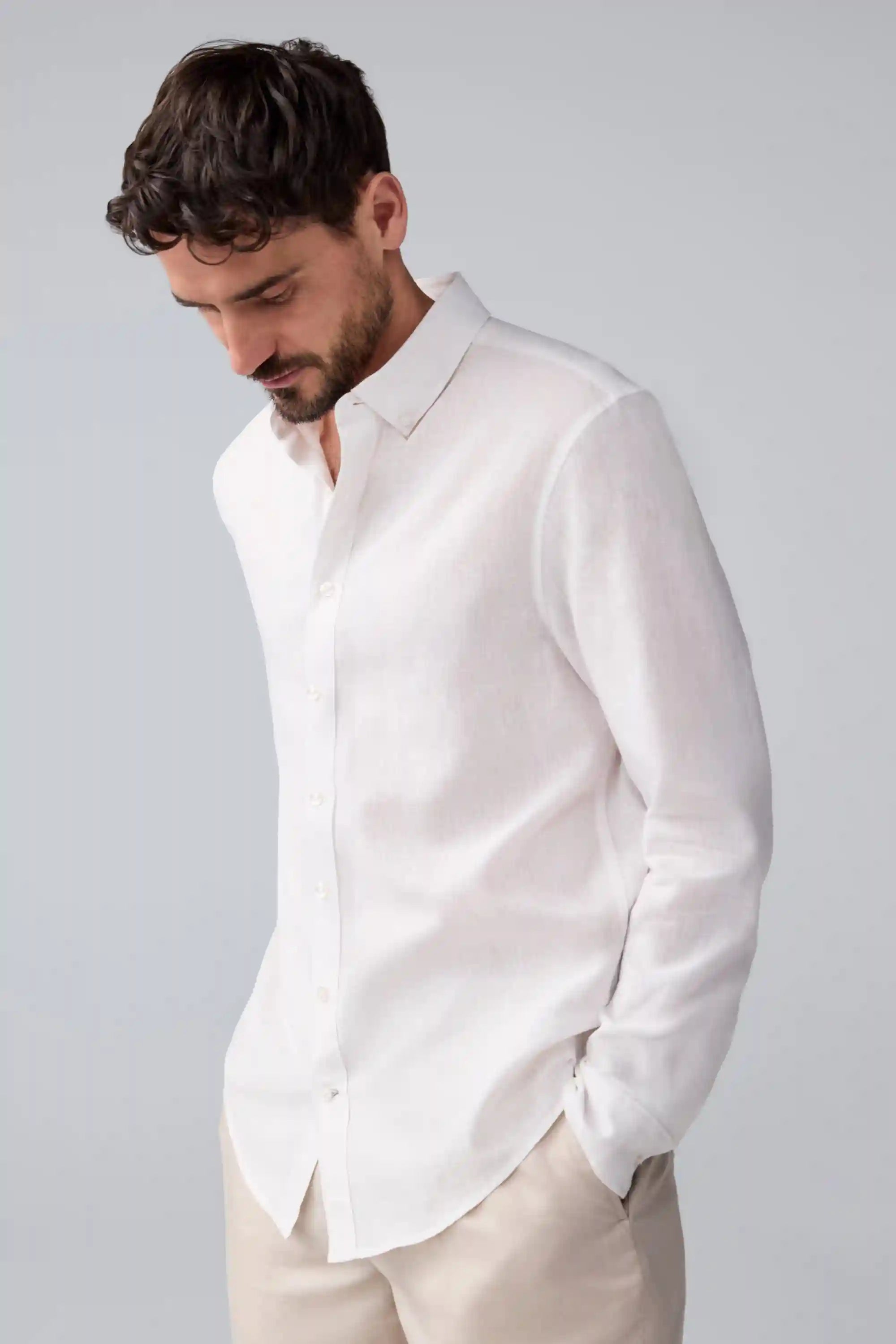 Tech Linen Button Up
