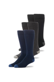 3-Pack SILVER Extended Crew Dress Sock