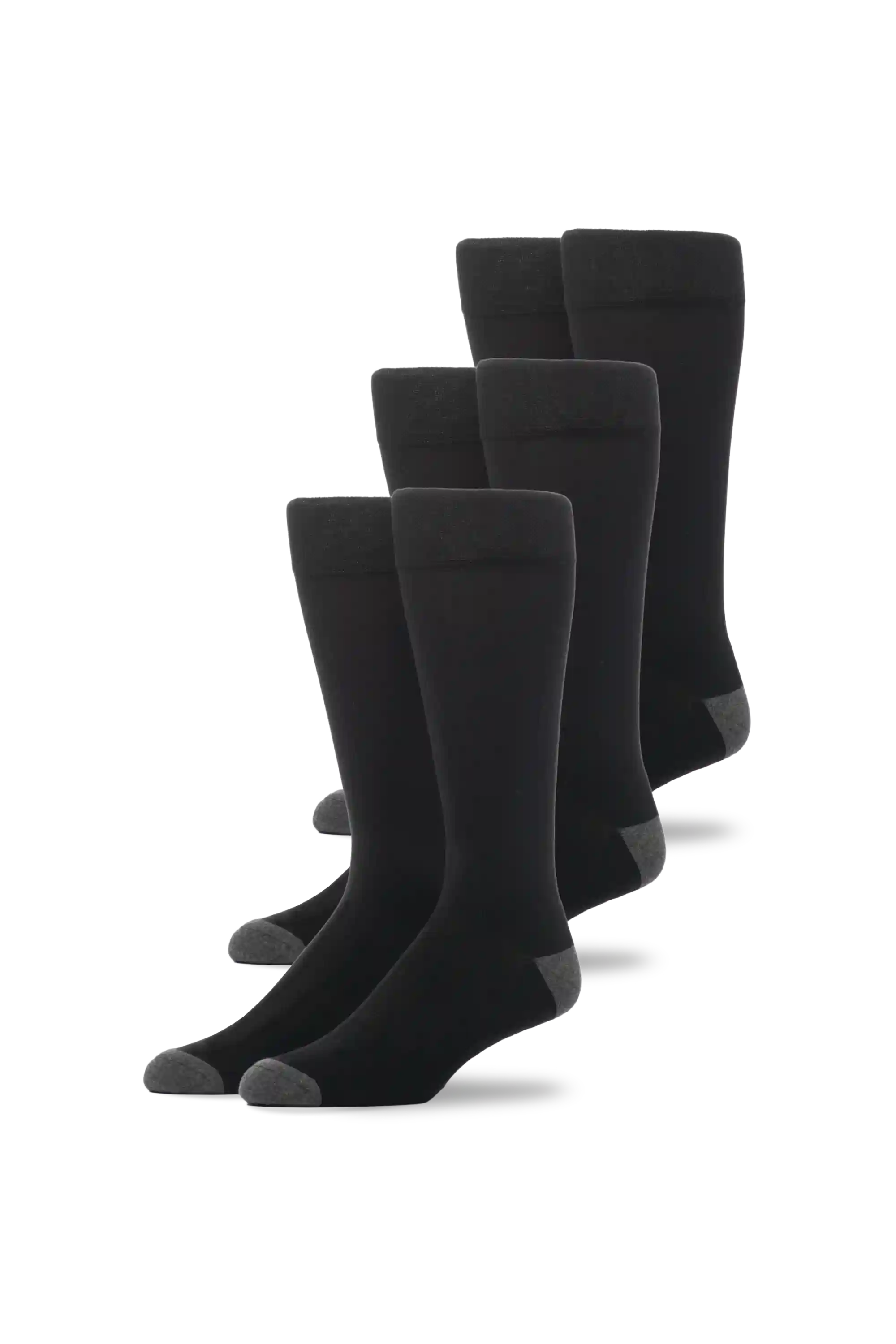 3-Pack SILVER Extended Crew Dress Sock