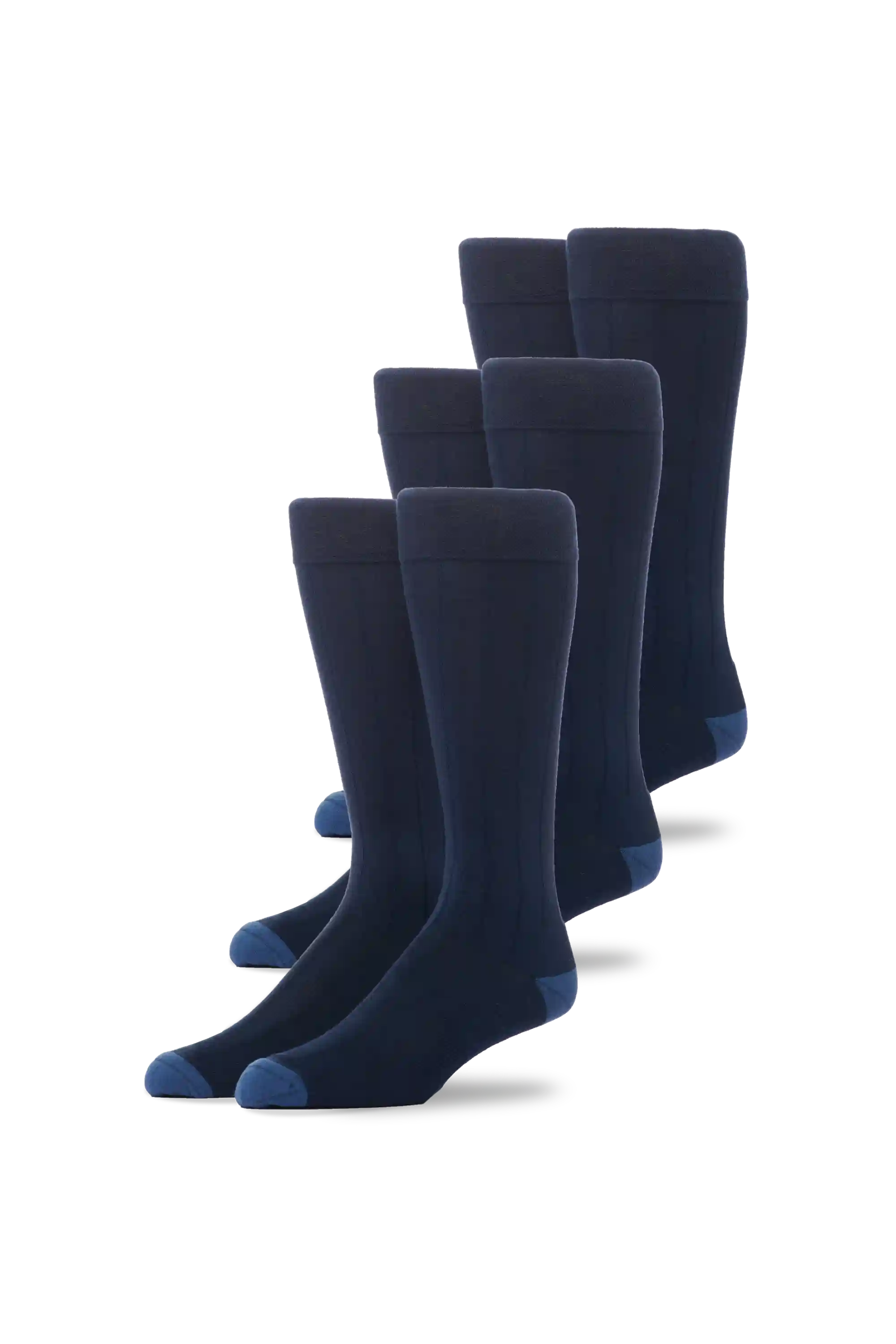 3-Pack SILVER Extended Crew Dress Sock
