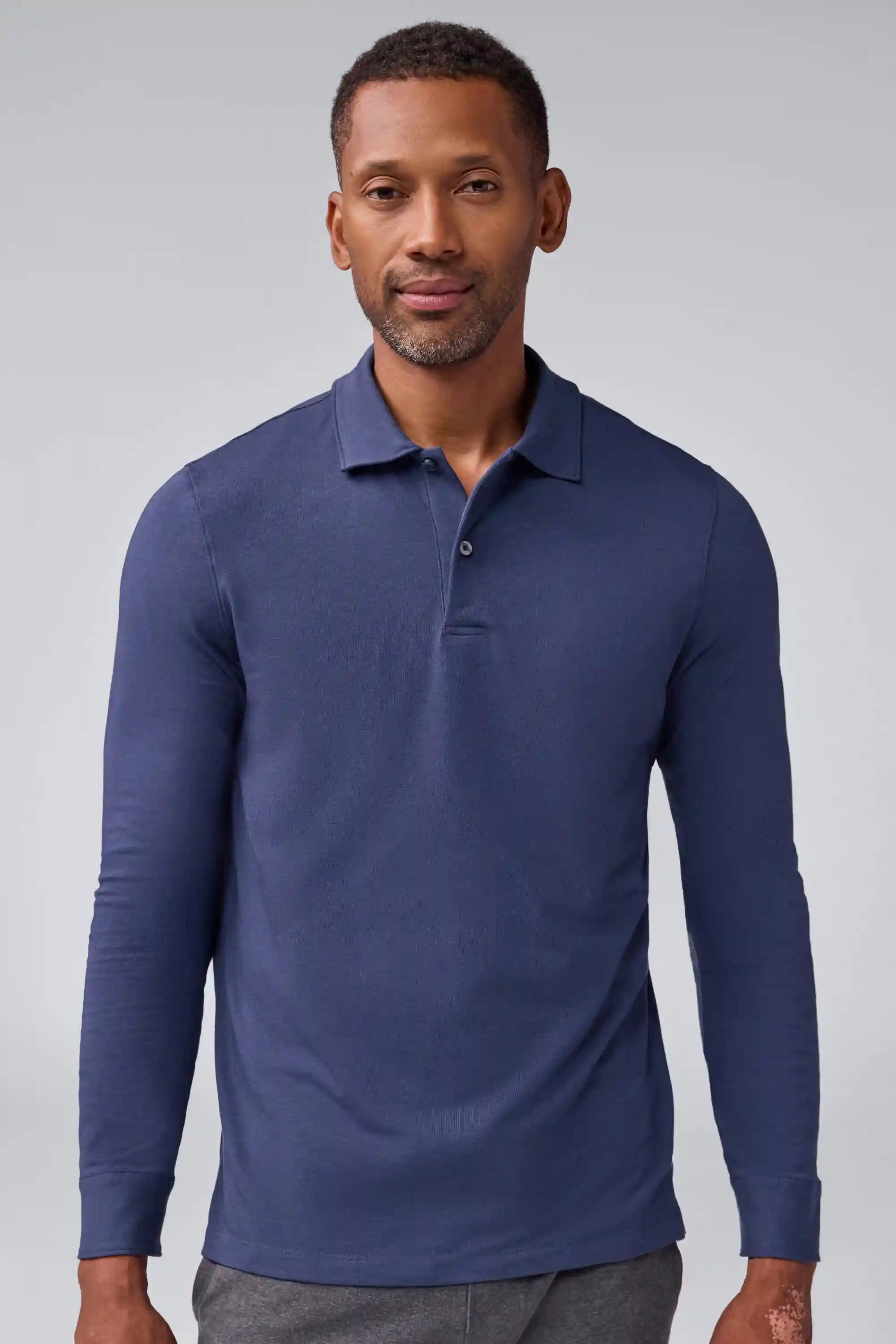 SILVER Long Sleeve Polo