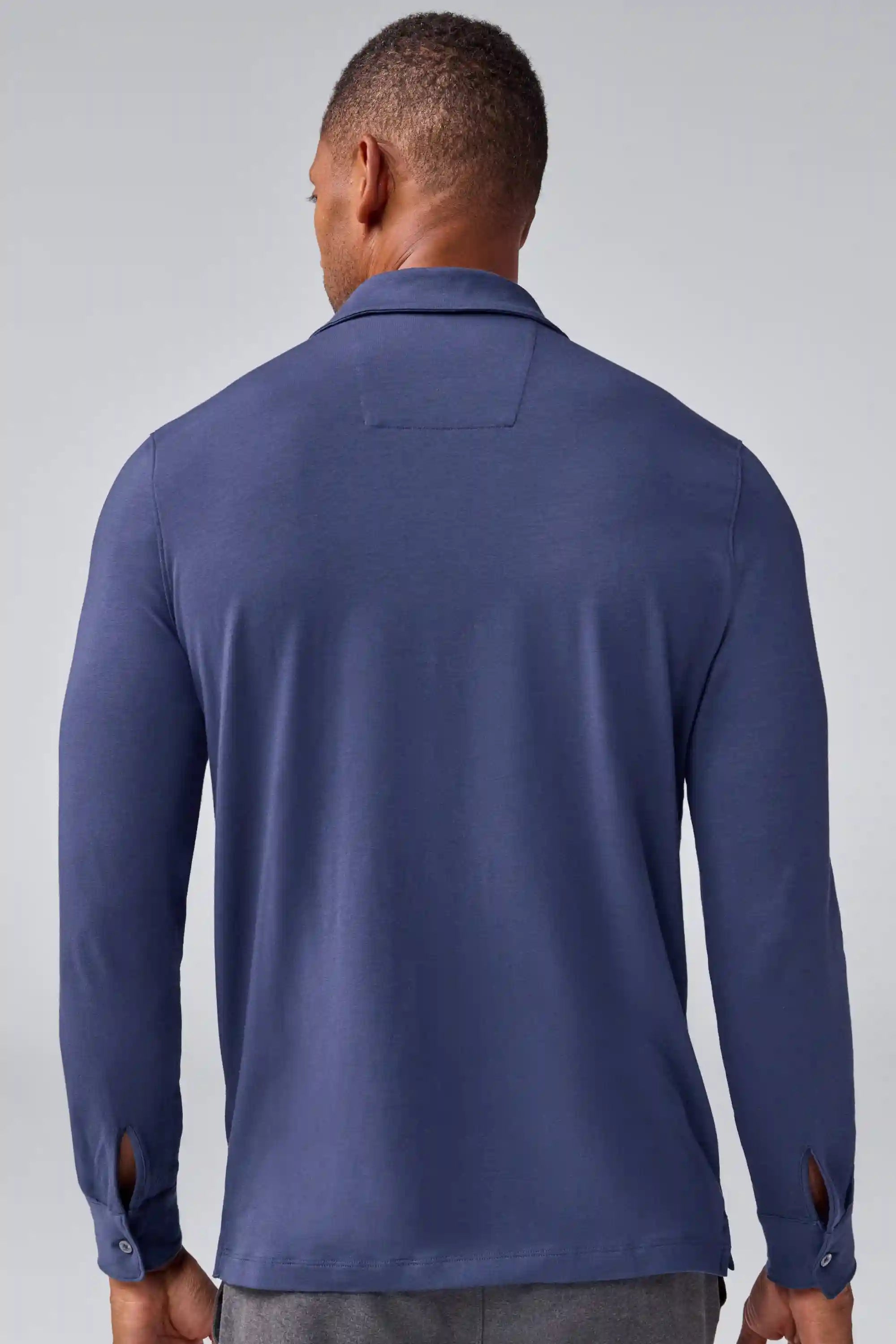 SILVER Long Sleeve Polo