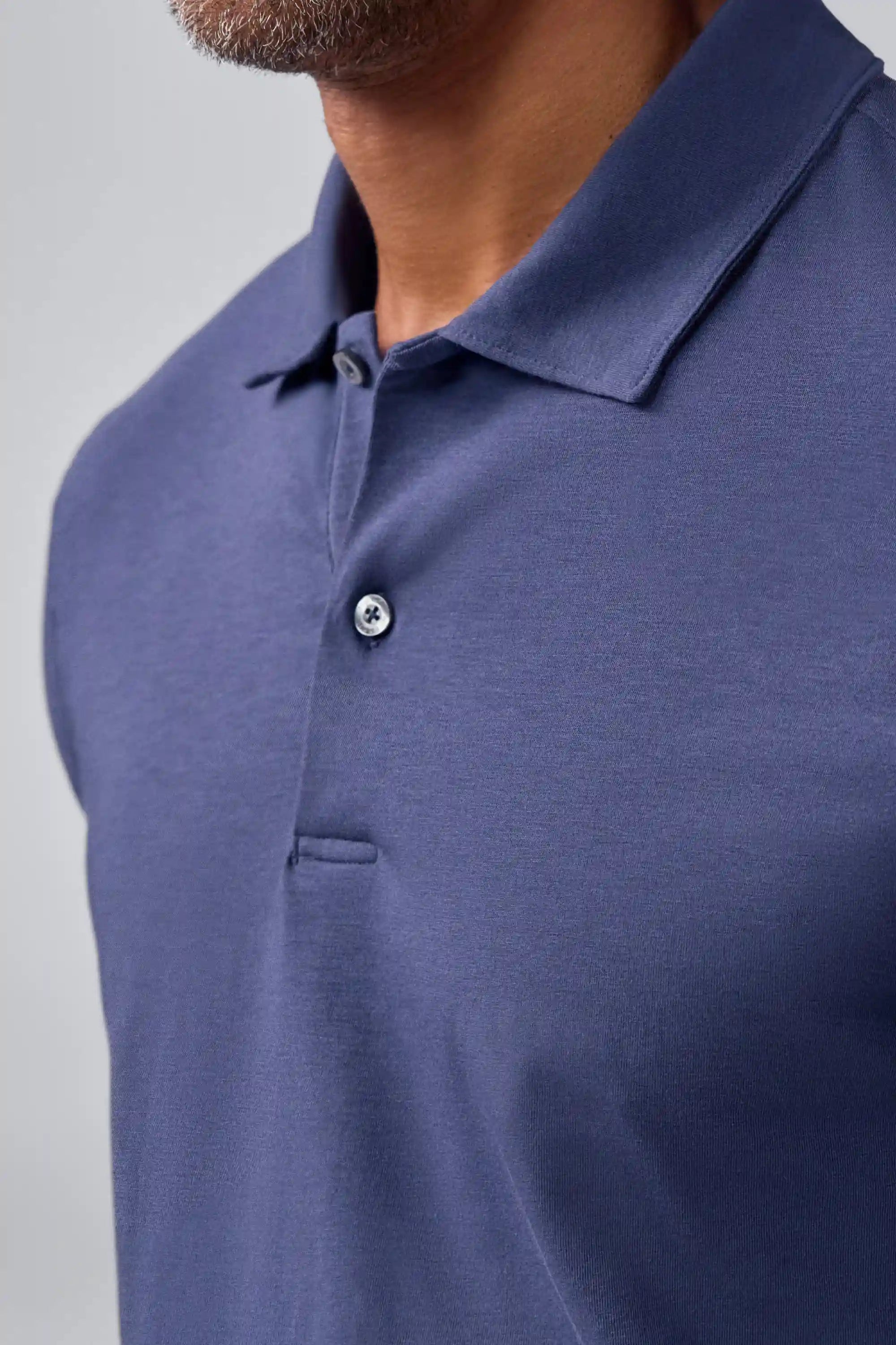 SILVER Long Sleeve Polo