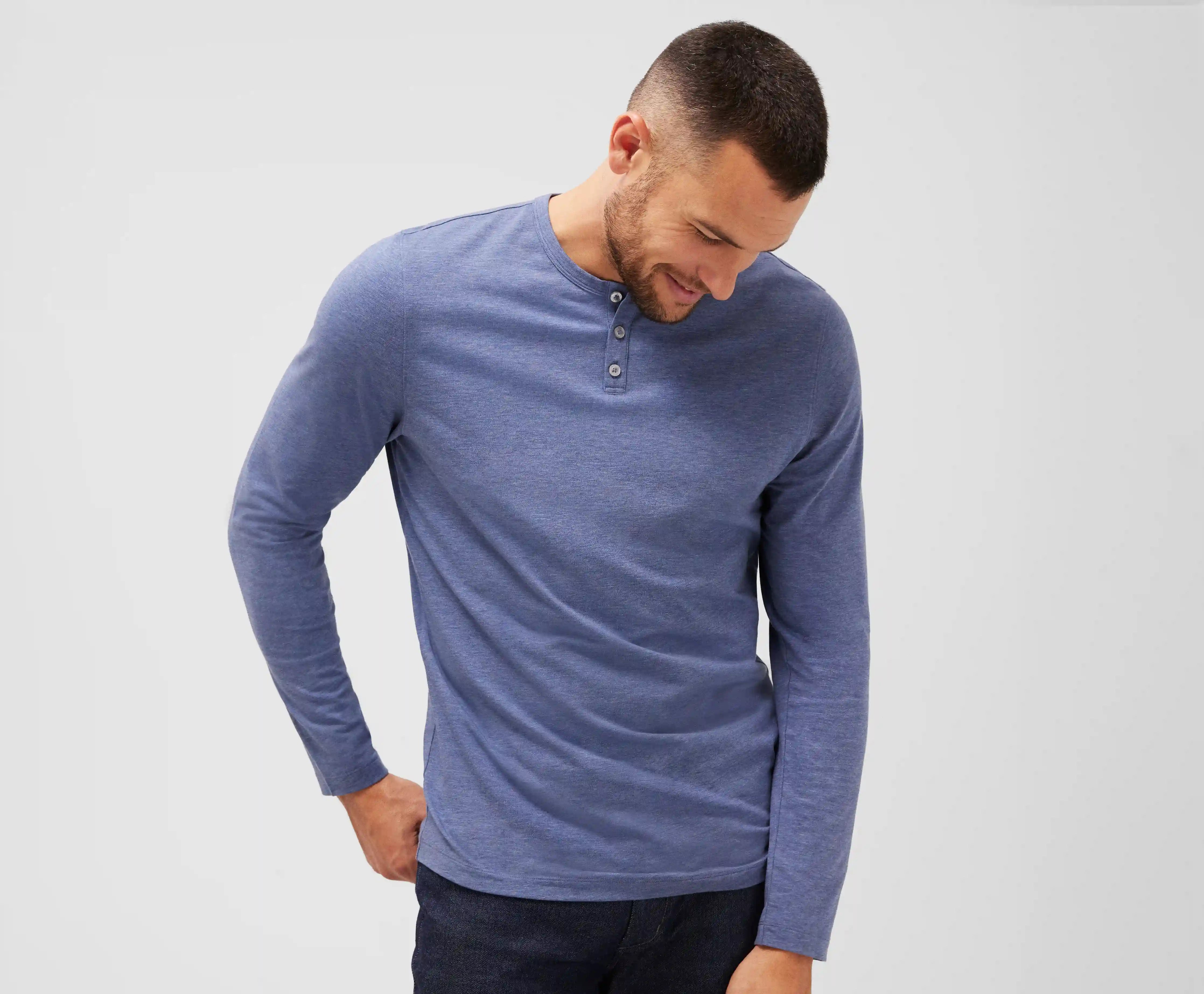 SILVER Long Sleeve Henley