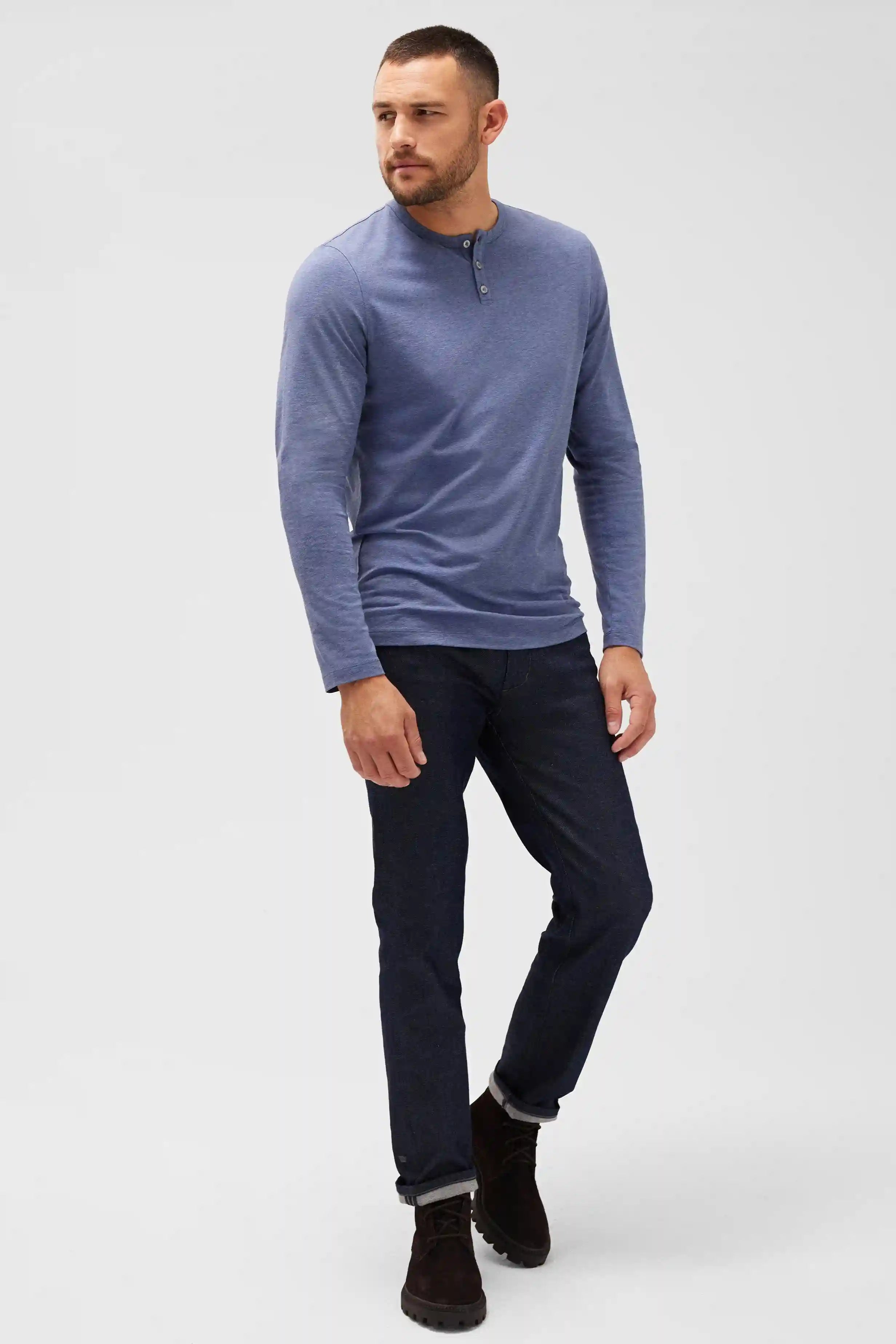 SILVER Long Sleeve Henley
