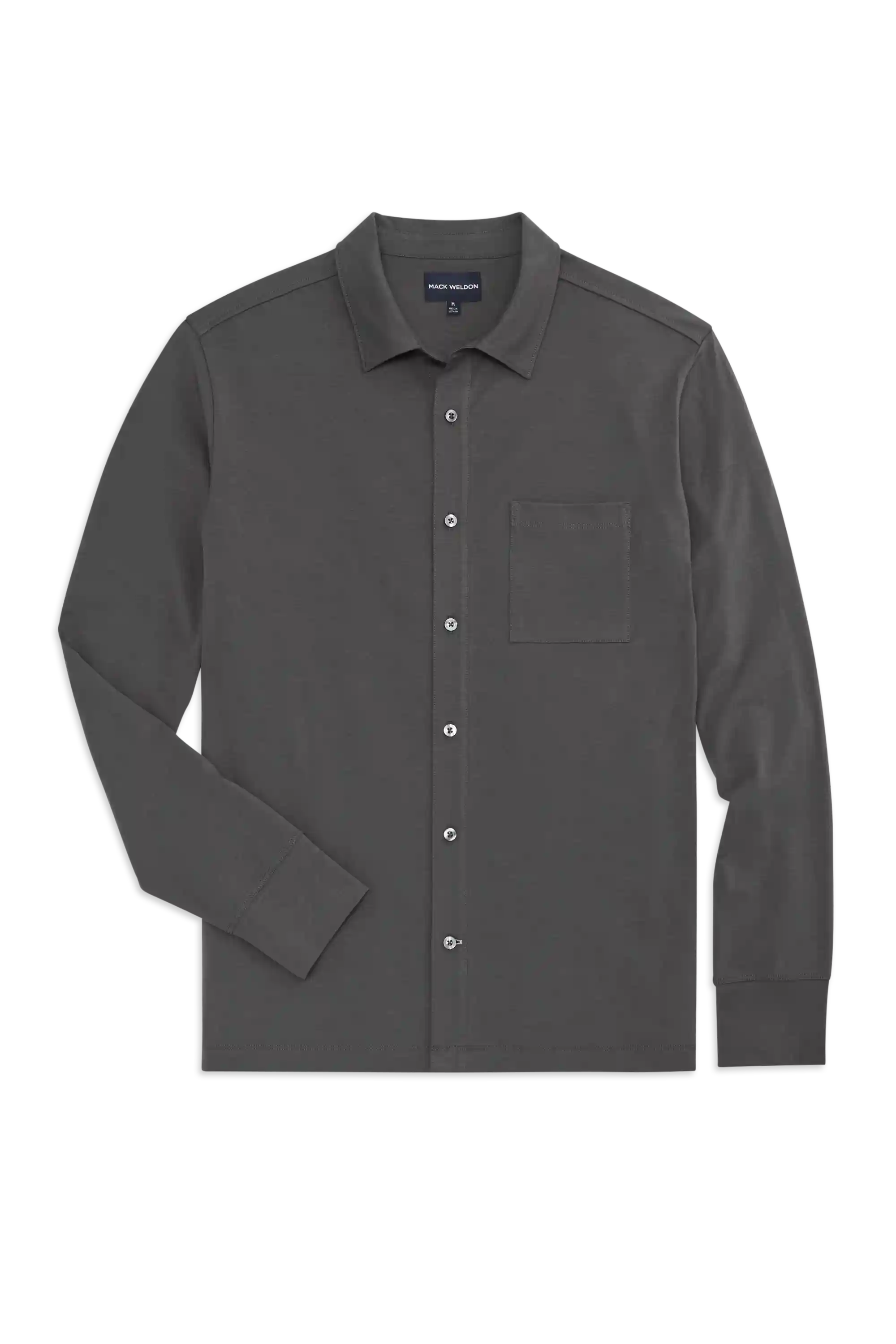 SILVER Jersey Button Up