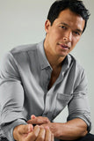 SILVER Pique Button Up