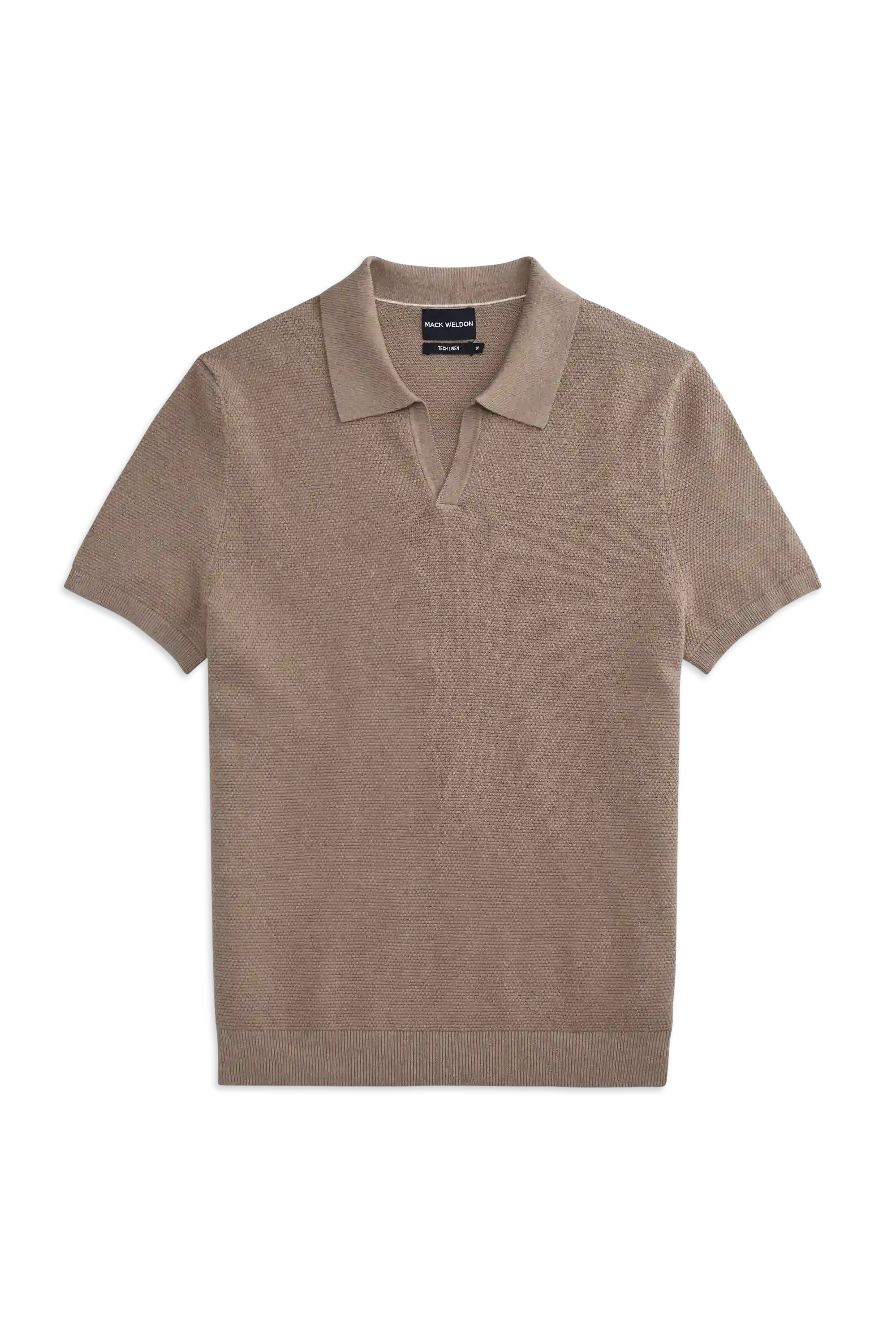 Tech Linen Johnny Collar Sweater Polo