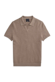 Tech Linen Johnny Collar Sweater Polo