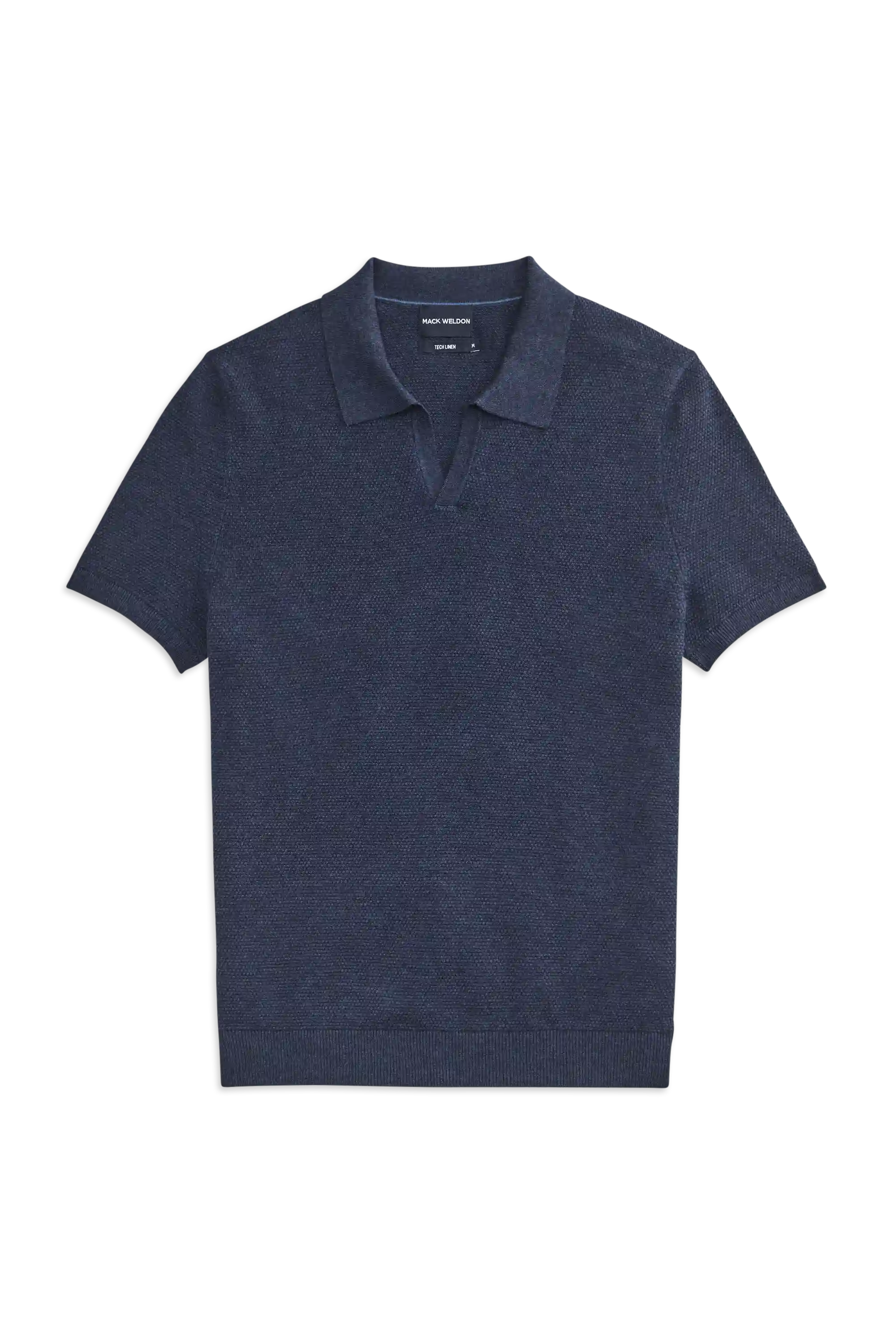 Tech Linen Johnny Collar Sweater Polo