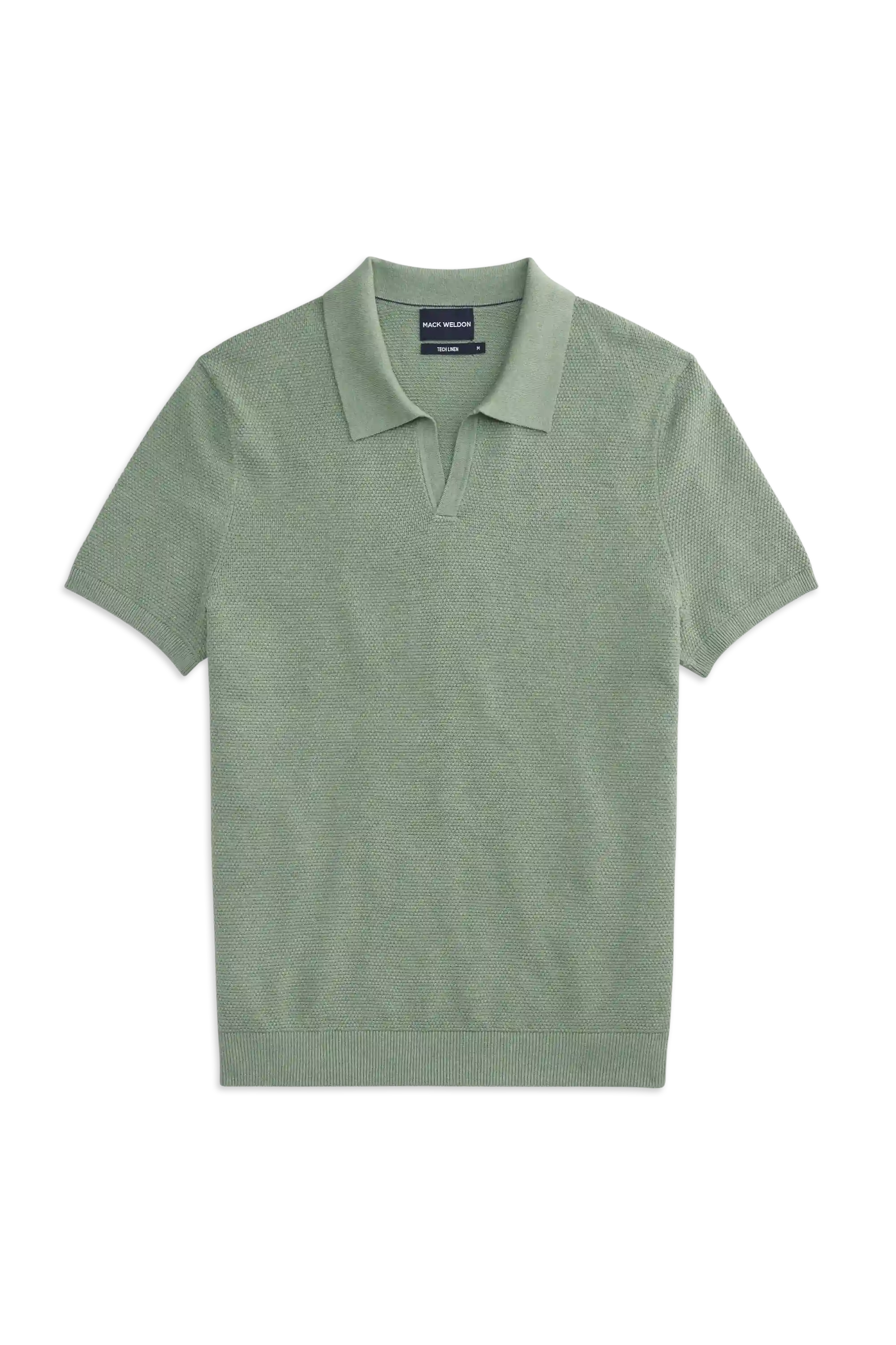 Tech Linen Johnny Collar Sweater Polo