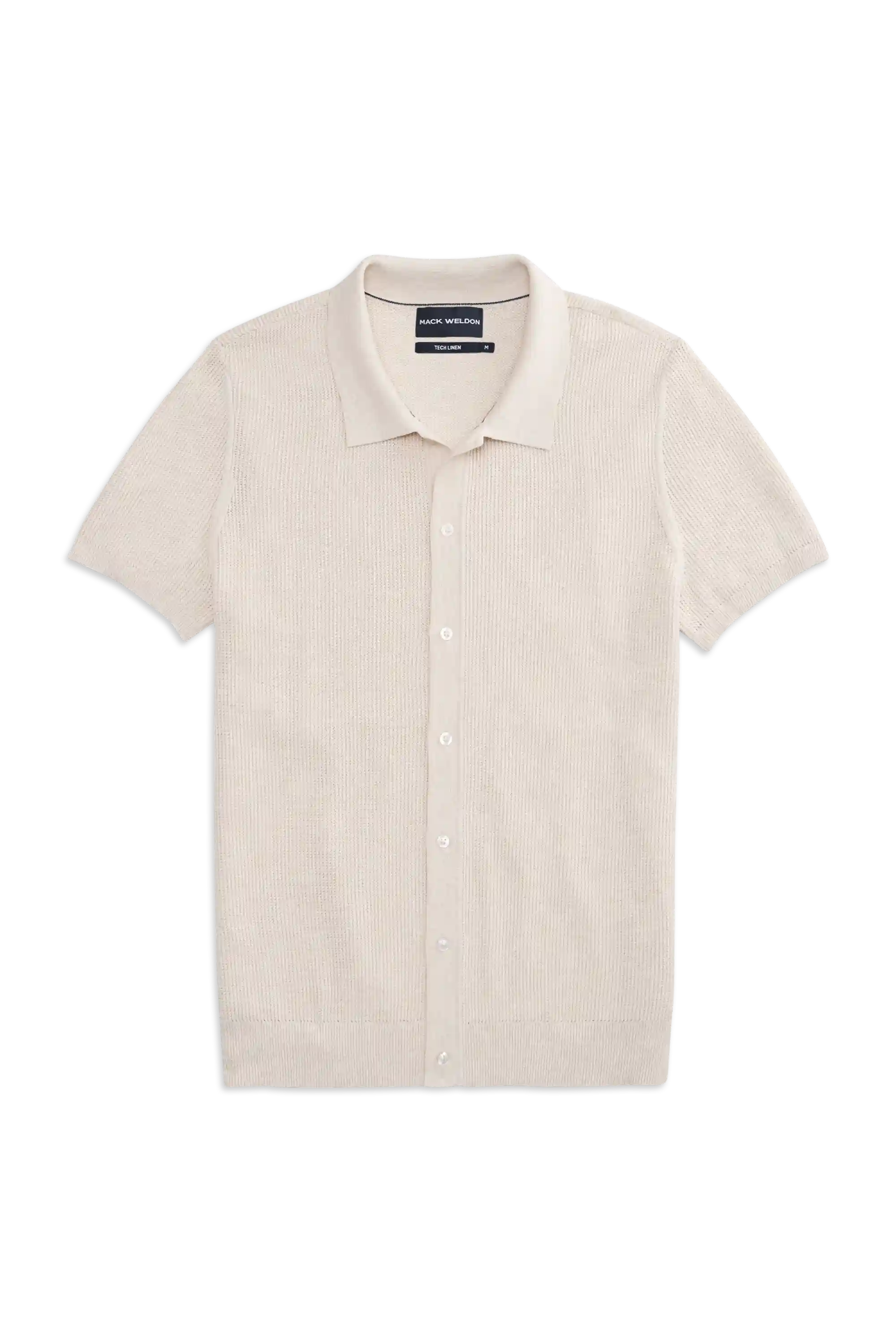 Tech Linen Button Up Sweater Polo