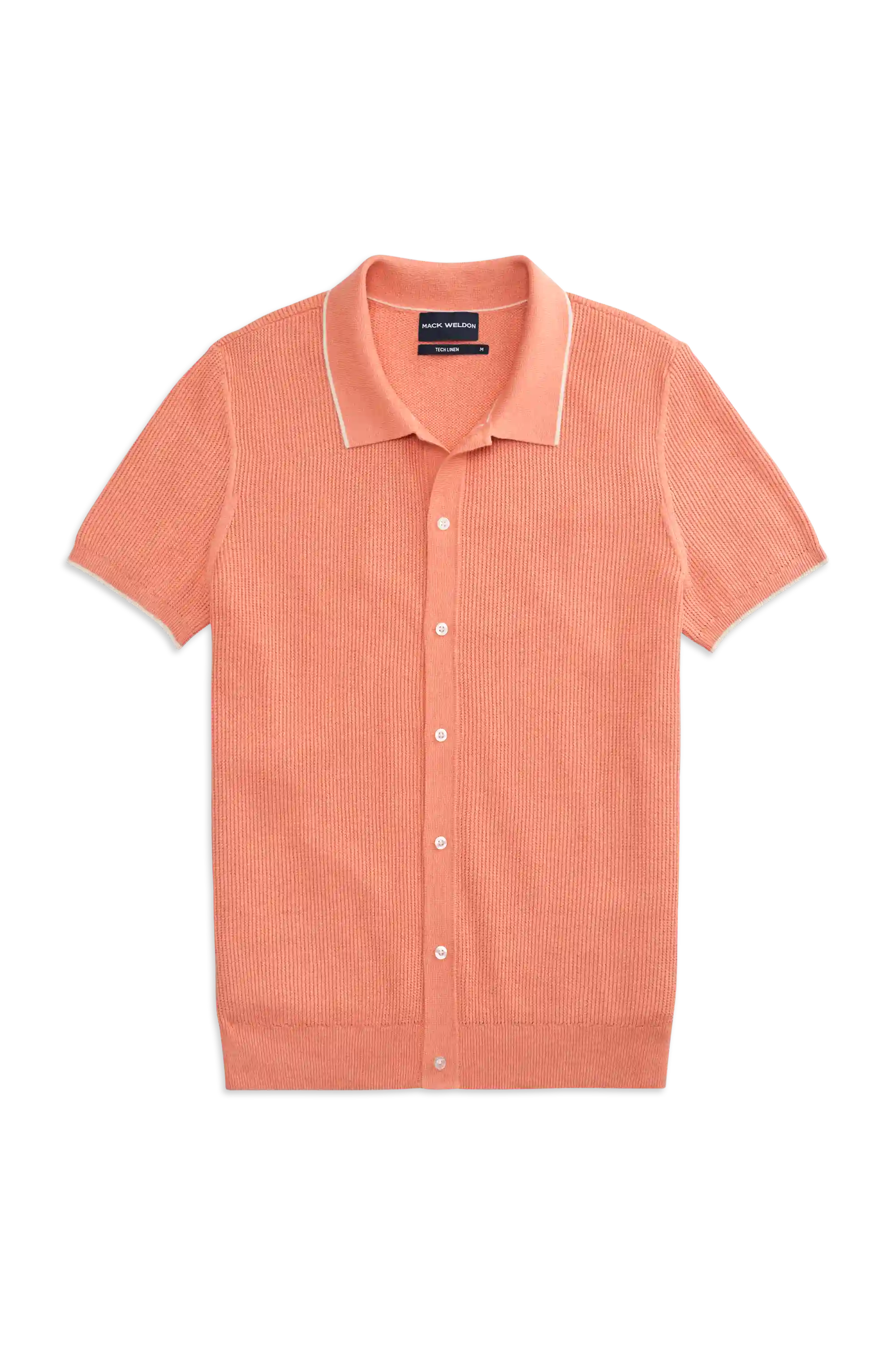 Tech Linen Button Up Sweater Polo