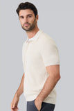 Tech Linen Button Up Sweater Polo
