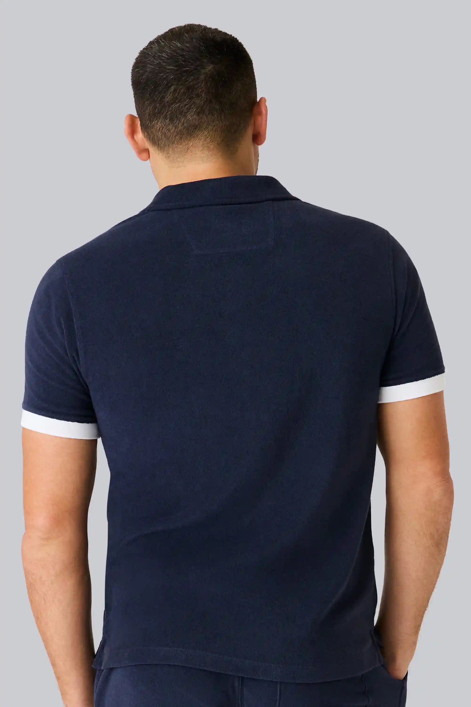 Terry Cloth Johnny Collar Polo
